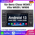 7" autoradio GPS Für Mercedes Benz A/B Klasse W169 W245 Vito Viano W639 Carplay