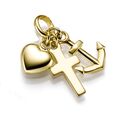 Glaube Liebe Hoffnung Kreuz Herz Anker Schmuck echt Gold 333 Damen Herren Kinder