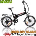 NEW 20Zoll E-Bike,faltbares Elektrofahrrad Elektro-bike klapprad 7Gang LED Myatu