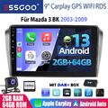 64G DAB+ Android Autoradio Carplay Bluetooth GPS Navi KAM Für MAZDA 3 BK 2003-09