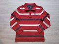 Dunmore Herren Langarm Polo Shirt Gr. XXL 56 rot gestreift