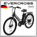City E-Bike EVERCROSS 26" Damen/Herren Elektrofahrrad 250W Motor Pedelec Ebike