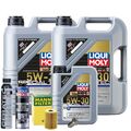 Motoröl 5W30 LIQUI MOLY 11L+MANN Ölfilter+Spülung+Cera Tec+Ölablassschraube