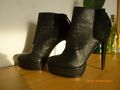 Echt Leder Boot Stiefel Stiefelette Stiletto Plateau High Heel  14 cm!! Gr. 41