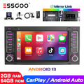 2+64G Android 13 DAB+ CarPlay Autoradio GPS Für VW Touareg Transporter T5 Kamera