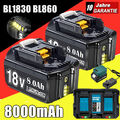 4X 6000mAh Akku Für Makita 18V BL1830B BL1860B BL1860B BL1840B 8,0Ah / Ladegerät