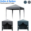 3x3m Pavillon Pop-Up Gartenzelt UV Faltpavillon Gartenpavillon Partyzelt Stabil