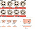 TRW BREMSSCHEIBEN + BELÄGE VORNE + HINTEN passend für AUDI A6 4F C6 Limo + Avant