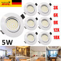 LED Einbaustrahler Einbauleuchten ultraflach Deckenstrahler Spot Lampen Set 230V