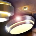 LED Deckenleuchte Design Lampe Flur Arbeits Wohn Schlaf Zimmer Bad IP44 rund