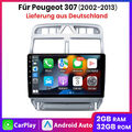 Für Peugeot 307 2002-2013 Android 2Din Autoradio GPS Navi Carplay 2+32G DAB+ RDS