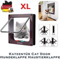 NEU Katzenklappe Katzentür 4 Wege Hundeklappe XL Eingangskontrolle System Hunde