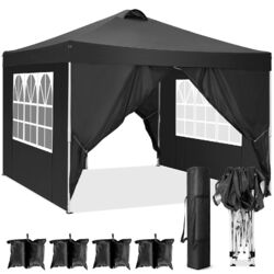 3x3m Faltpavillon Pavillon UV Gartenzelt Partyzelt Stabil Wasserdicht Faltbar DE