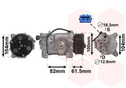 VAN WEZEL Kompressor Klima Klimaanlage Klimakompressor 5800K167