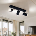 Deckenleuchte Deckenlampe Esszimmerlampe Spotleuchte schwarz schwenkbar 3x GU10