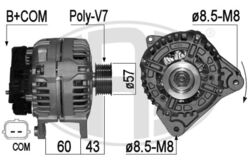 Lichtmaschine Generator Lima ERA 209097A für RENAULT CLIO 3 BR0 CR0 KR0 MODUS 4