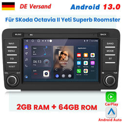 8" Carplay Android13.0 Autoradio Für SKoda Octavia II Yeti Superb Roomster Rapid