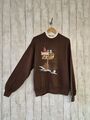 Morning Sun Jerzees Vintage Medium Sweater Pullover Cardinal Bird Winter   