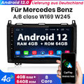 Für Mercedes Benz A-W169 B-W245 Vito Viano W639 9"Autoradio 8Kern 4+64GB Carplay