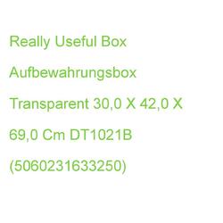 Really Useful Box Aufbewahrungsbox Transparent, Schwarz 30,0 X 42,0 X 69,0 Cm DT