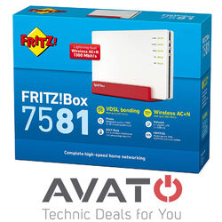 AVM FRITZBox 7581 VDSL DSL Modem Mesh WLAN Router Supervectoring wie 7590 7490MESH Router / ANGEBOTSPREIS / DHL Versand