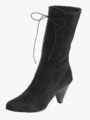 HEINE Damen Veloursleder Stiefel Schürstiefel "schwarz" Gr. 37 UVP: 119€ 5.3424