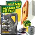 MANN INSPEKTIONSPAKET+5L MANNOL 504 5W-30 ÖL passend für SKODA FABIA 3 AUDI TSI