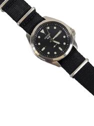 Seiko Herren Analog Automatik Uhr SRPE67K1 Nylon Armband Schwarz