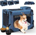 Hundetransportbox Hundebox Hundetasche Katzenbox Autotransportbox M-XL Faltbar