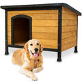 ZOOPRINZ® Hundehütte Hundehaus Holz Wetterfest Massiv Outdoor Hunde Katzen Höhle