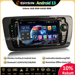 8-Kern CarPlay Android 13 Autoradio GPS DAB+ SWC RDS Wifi CD OBD2 Für SEAT IBIZA