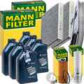 MANN INSPEKTIONSPAKET passend für BMW 5er F10 F11 518-520d+6L ORIGINAL 5W-30 ÖL