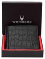 WILDHORN® Carter-Leder-Geldbörse für Herren (schwarzes Kroko) – kostenloser...