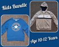 Jungen Kinder Kleidung Hoodie Pullover Reißverschluss Adidas & Converse Alter 10-12 Jahre Paket