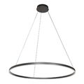 LED Pendelleuchte Esstisch Schwarz Ø100 cm 80 W 2700 K Ring Hängelampe Esszimmer