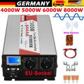 5000W 8000W Max 12V 24V 48V to 230V Reiner Sinus Spannungswandler Wechselrichter