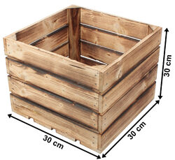 Geflammte Apfelkisten Obstkisten Weinkisten Holzkisten DEKOVintage 30x30x30 