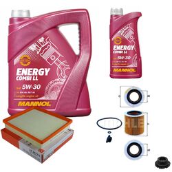 MAHLE Inspektionspaket 6L MANNOL 5W-30 Energy Combi LL für BMW 3er Touring 320i