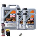 Motoröl 5W30 LIQUI MOLY 9L+HENGST Ölfilter+Ölschlammspülung+Ölablassschraube