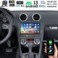 DAB+ 64GB Android 13 Carplay Autoradio Navi RDS Für Audi A3 S3 RS3 8V 8P 2003-12