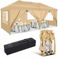 Pavillon 3x3/3x6m Wasserdicht Faltpavillon Pop Up Partyzelt Gartenzelt UV Schutz