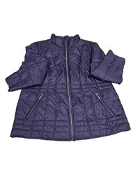 Elegante Gecco Damen-Steppjacke, Gr. 46, lila, leichte Übergangsjacke