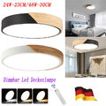 24/48W LED Deckenleuchte Dimmbar Holz Deckenlampe Wohnzimmer Schlafzimmer Flur