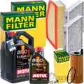 MANN INSPEKTIONSPAKET+6L MOTUL EFE 5W-30 ÖL passend für BMW 5er F90 X5 F95 6er