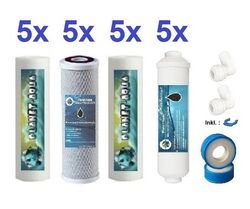 Ersatz Filter Set 5 Stufen Umkehr Osmose Anlage 2,5 Jahre Wasserfilter + Zubehör