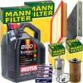 MANN INSPEKTIONSPAKET+5L MOTUL EFE 5W-30 ÖL passend für OPEL ASTRA G 65+90 PS