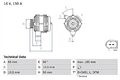 BOSCH Generator Für MERCEDES Clk Cabriolet Slr PUCH G-Modell 0986047550