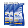 3 (3x1) Liter MANNOL Antifreeze AG11 Frostschutz Konzentrat blau