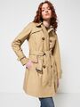 UVP:129€ ESPRIT Damen Trenchcoat mit Taillengürtel, camel Bio-Baumwolle Elegant