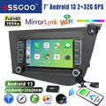 DAB+ Carplay Autoradio Android 13 32G GPS Navi RDS KAM Für Seat Leon 1P1 2005-12